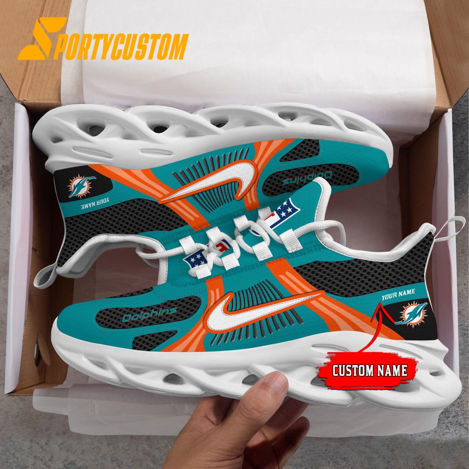 NFL Miami Dolphins Logo Football Team New Season Max Soul Shoes