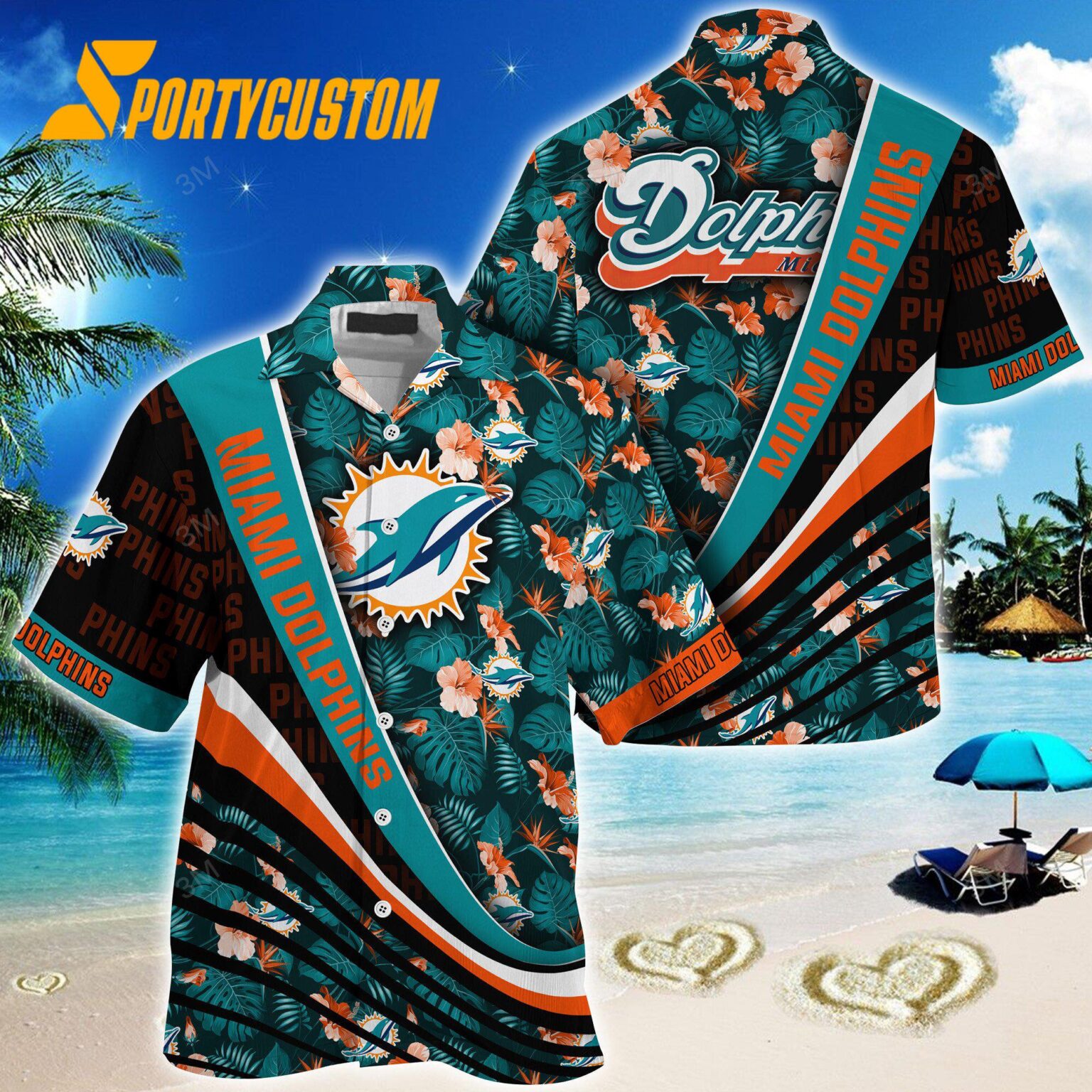 NFL Miami Dolphins Summer Hawaii Shirt With Tropical Flower Pattern