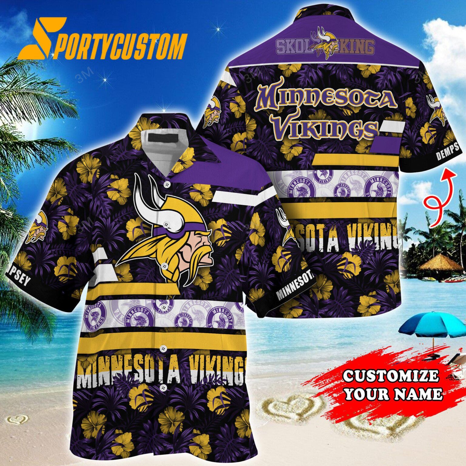 NFL Minnesota Vikings Flower Summer Limited Hawaiian Shirt