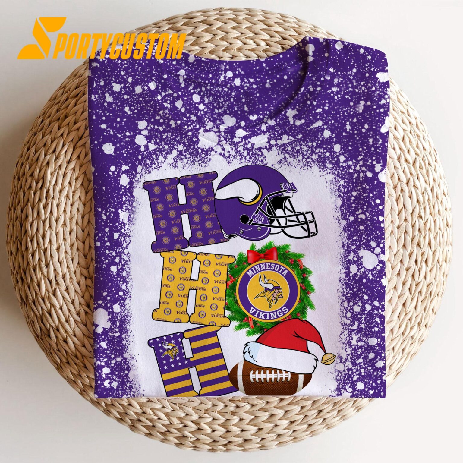 NFL Minnesota Vikings Football Santa Hats HoHoHo Christmas Unisex TShirt, Hoodie, Sweatshirt