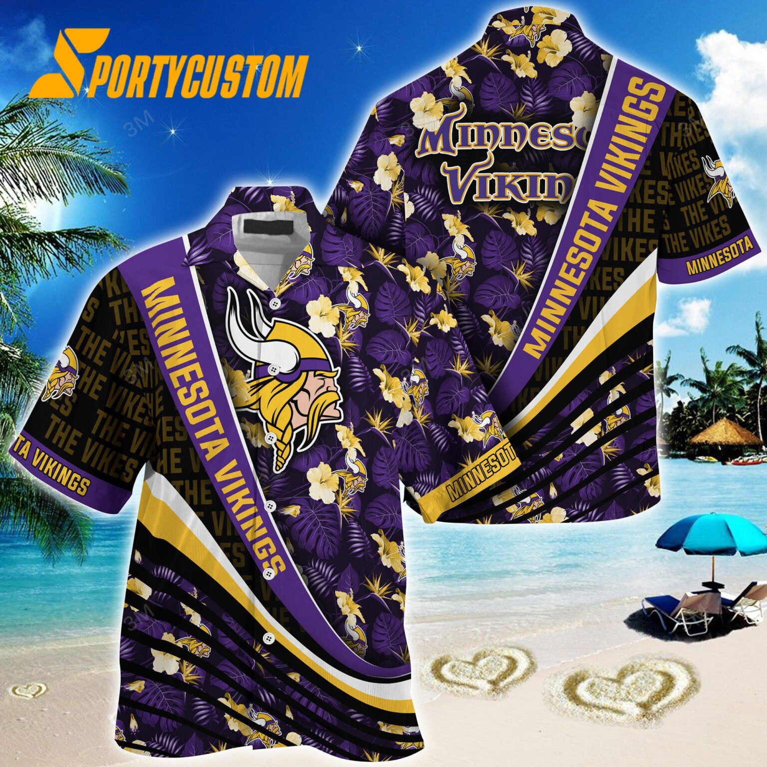 NFL Minnesota Vikings Summer Hawaii Shirt With Tropical Flower Pattern