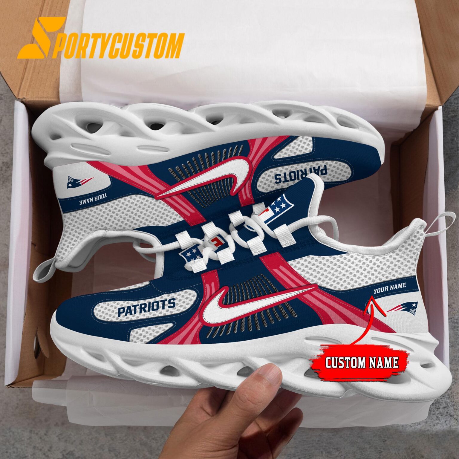 NFL New England Patriots Logo Football Team New Season Max Soul Shoes