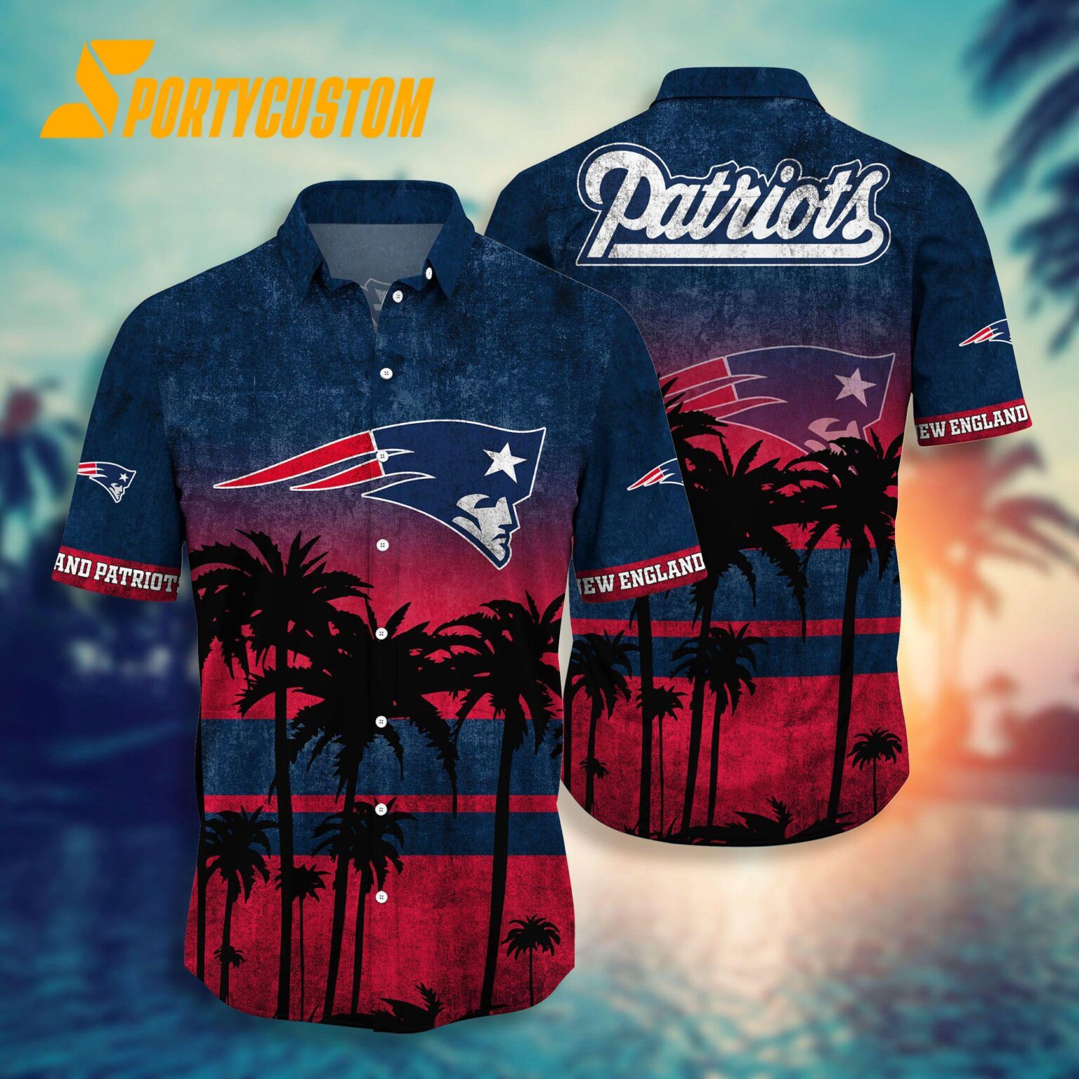 NFL New England Patriots Palm Tree Summer New Hawaiian Shirt