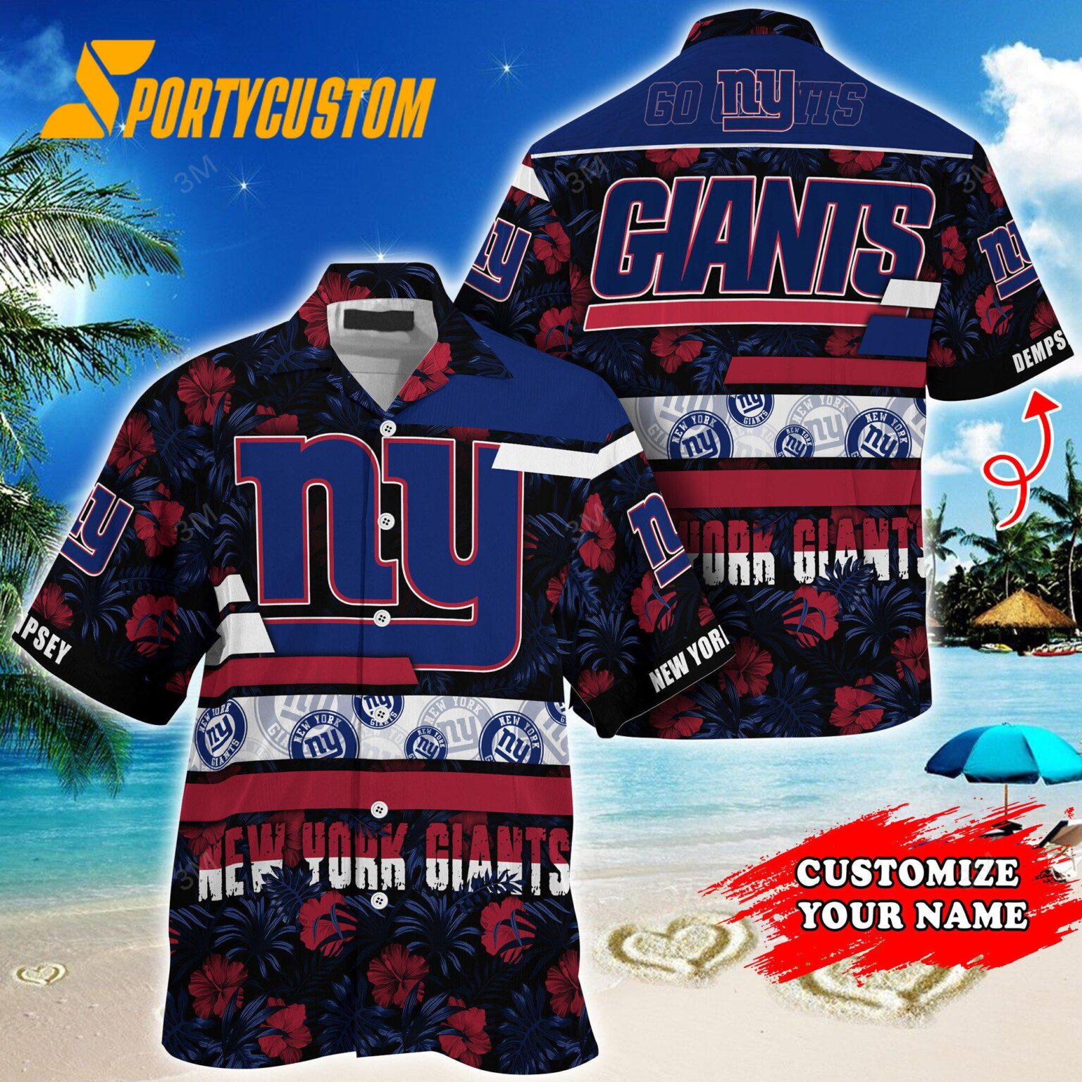 NFL New York Giants Flower Summer Limited Hawaiian Shirt