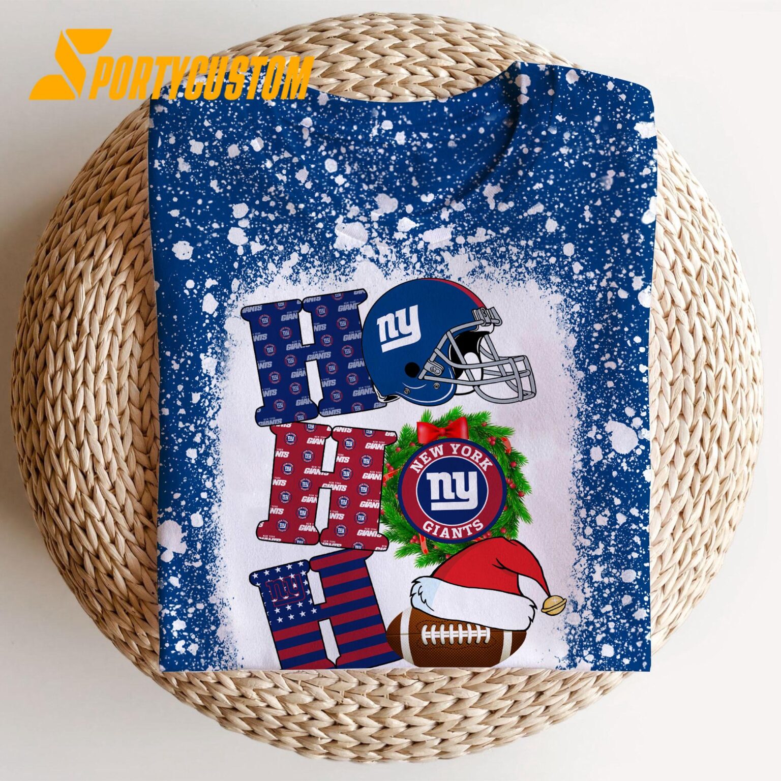 NFL New York Giants Football Santa Hats HoHoHo Christmas Unisex TShirt, Hoodie, Sweatshirt