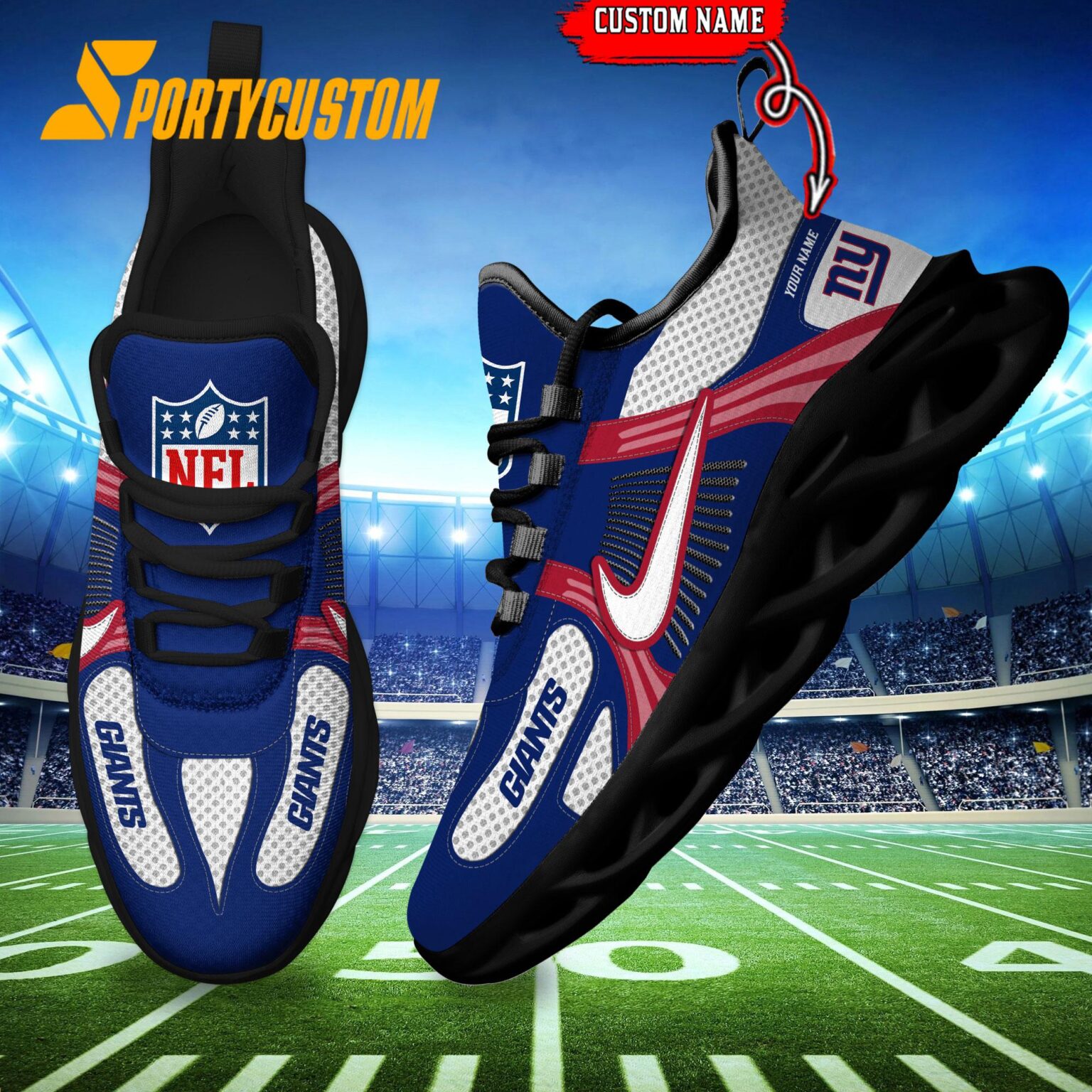 NFL New York Giants Logo Football Team New Season Max Soul Shoes