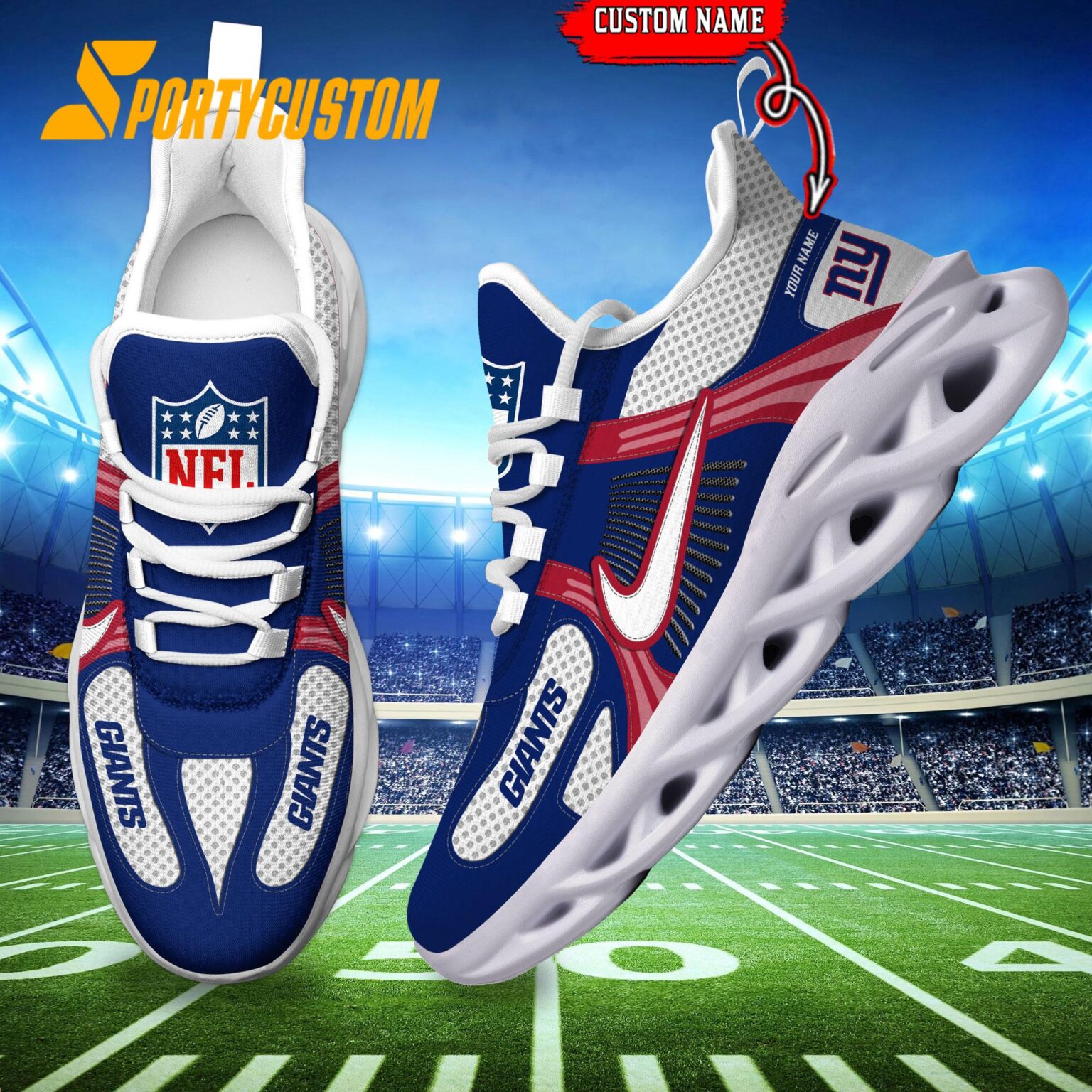 NFL New York Giants Logo Football Team New Season Max Soul Shoes