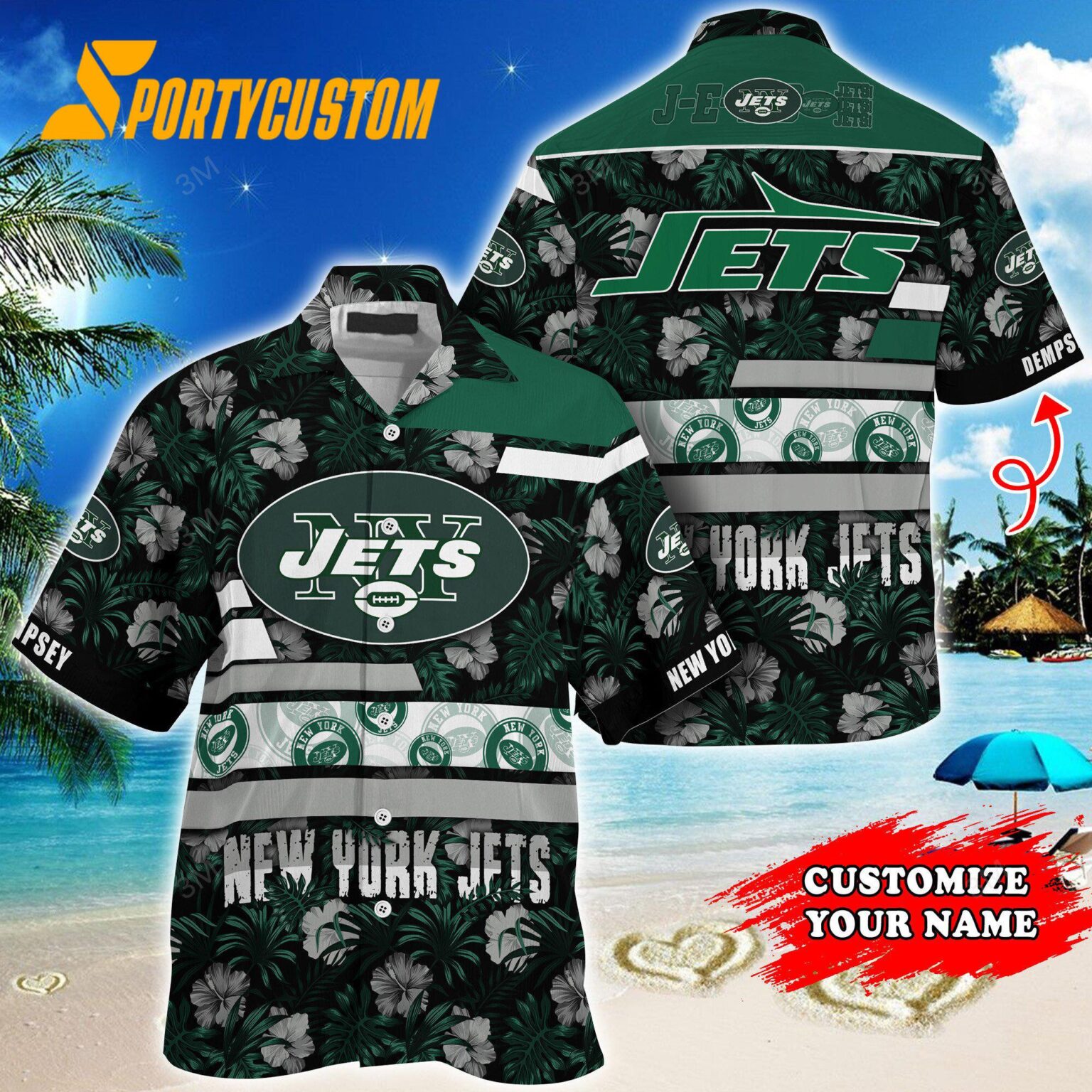 NFL New York Jets Flower Summer Limited Hawaiian Shirt