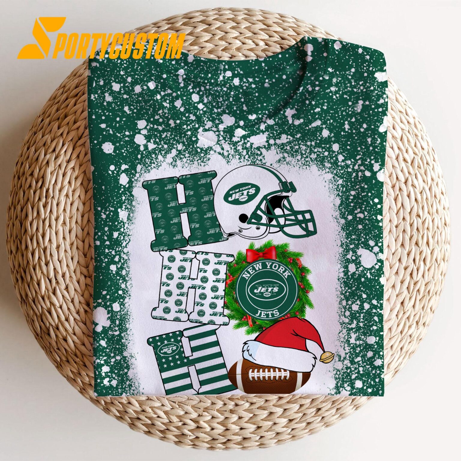 NFL New York Jets Football Santa Hats HoHoHo Christmas Unisex TShirt, Hoodie, Sweatshirt