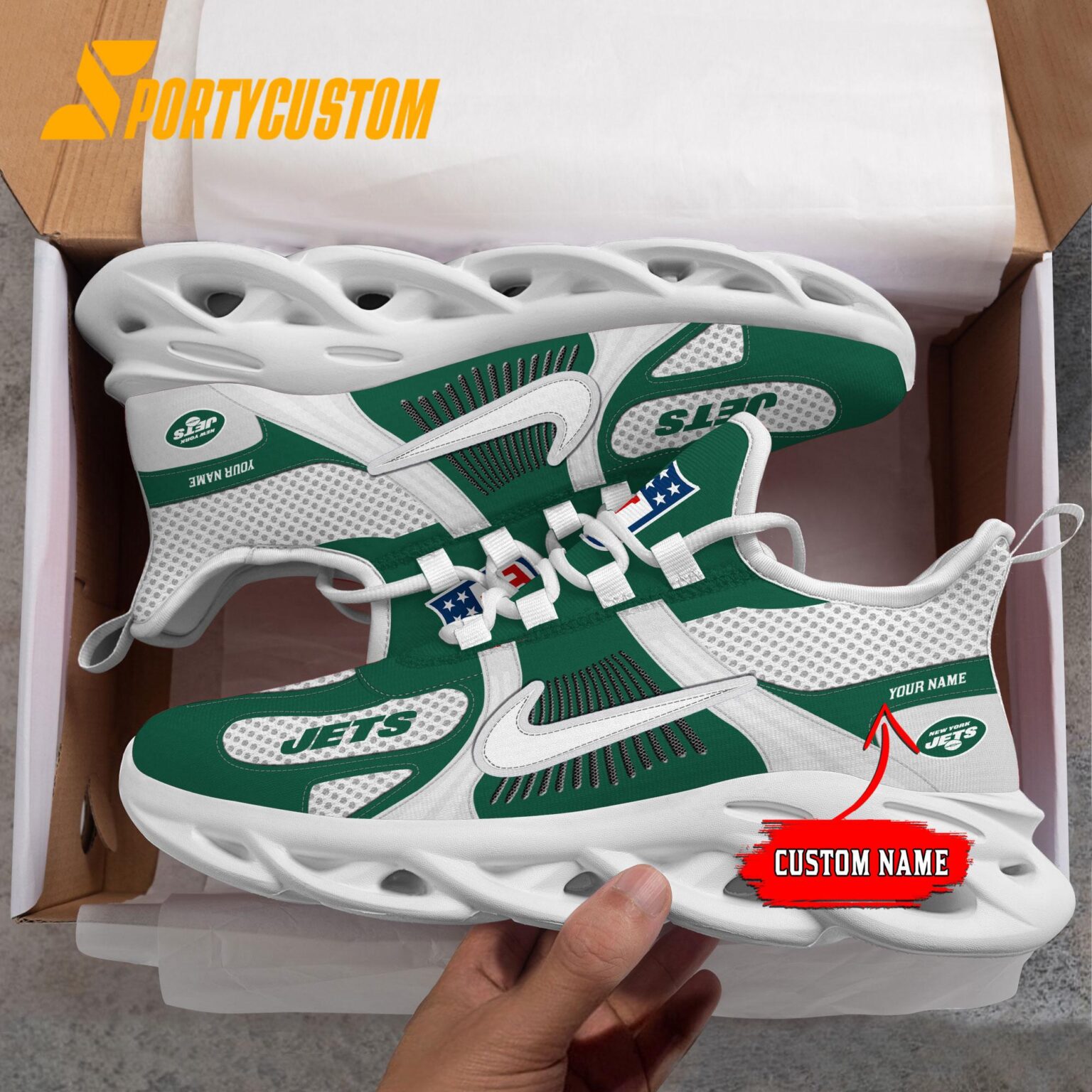 NFL New York Jets Logo Football Team New Season Max Soul Shoes