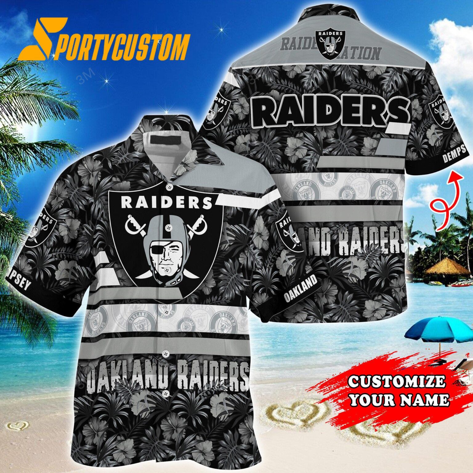 NFL Oakland Raiders Flower Summer Limited Hawaiian Shirt