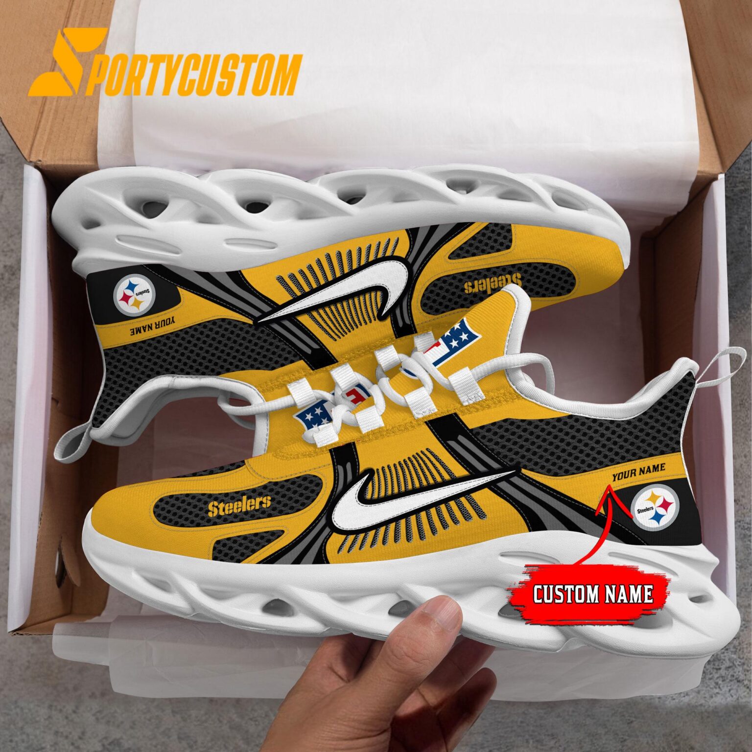 NFL Pittsburgh Steelers Logo Football Team New Season Max Soul Shoes