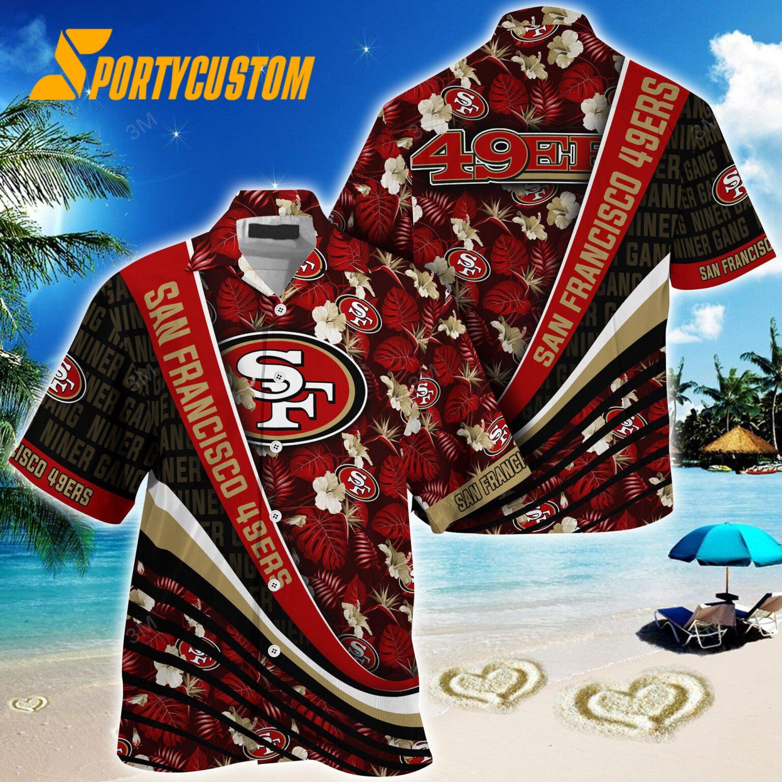 NFL San Francisco 49ers Summer Hawaii Shirt With Tropical Flower Pattern