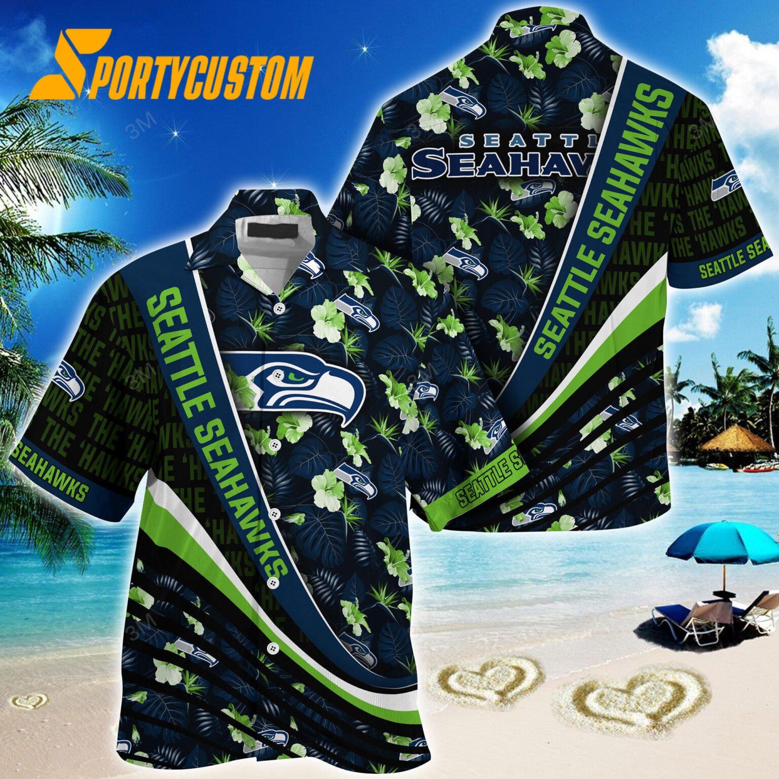 NFL Seattle Seahawks Summer Hawaii Shirt With Tropical Flower Pattern