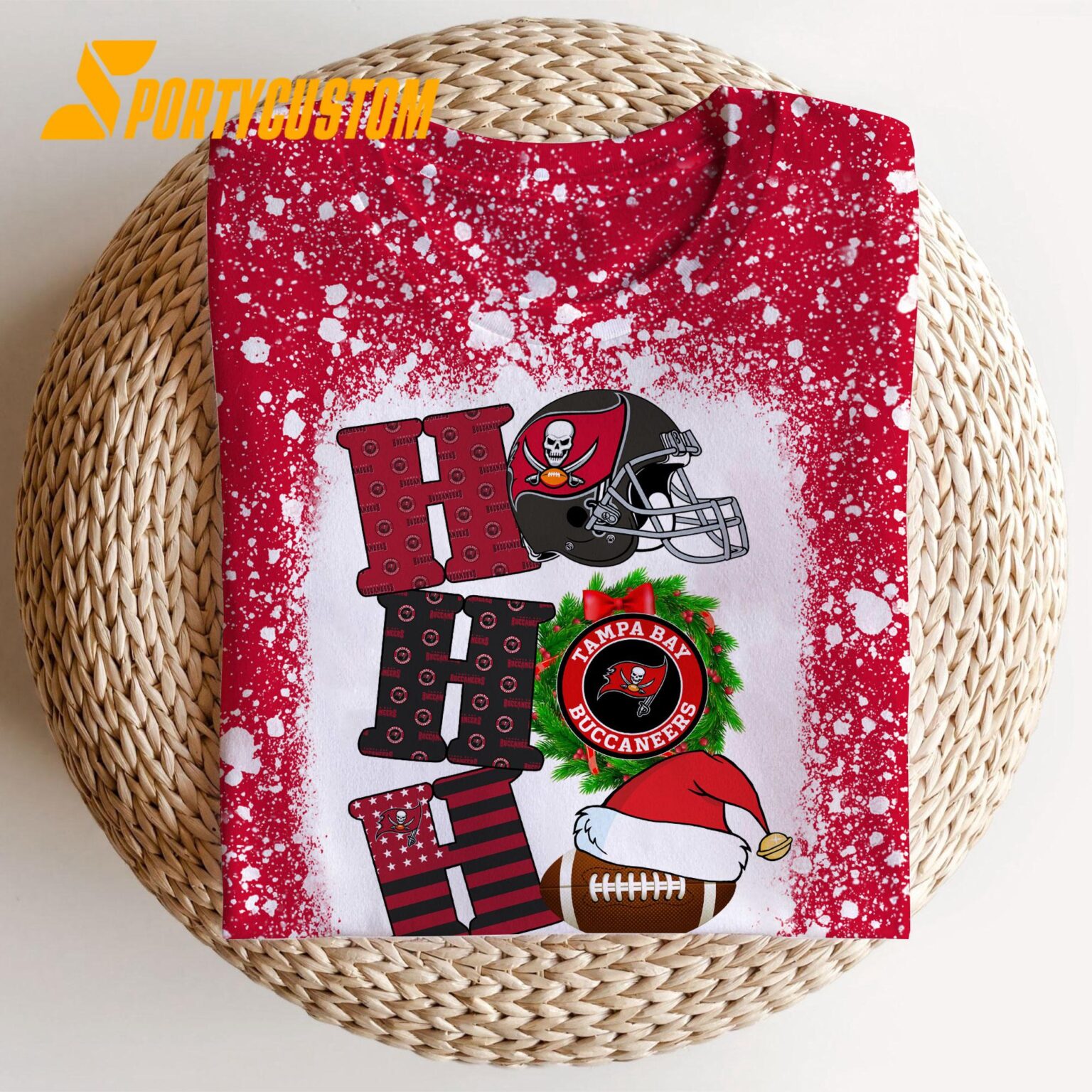NFL Tampa Bay Buccaneers Football Santa Hats HoHoHo Christmas Unisex TShirt, Hoodie, Sweatshirt