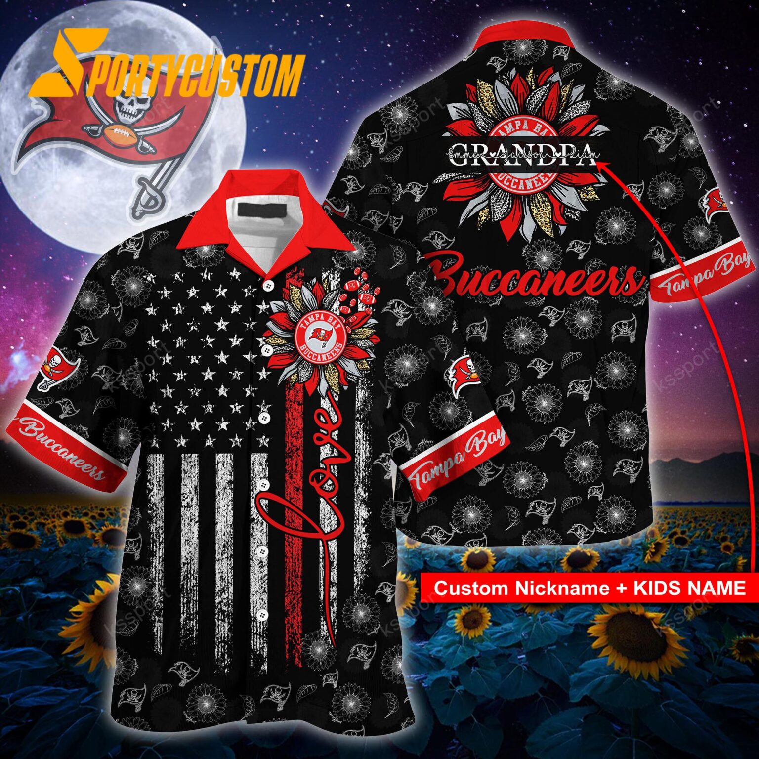 NFL Tampa Bay Buccaneers Sunflower For Mother Day Father Day Hawaiian Shirt