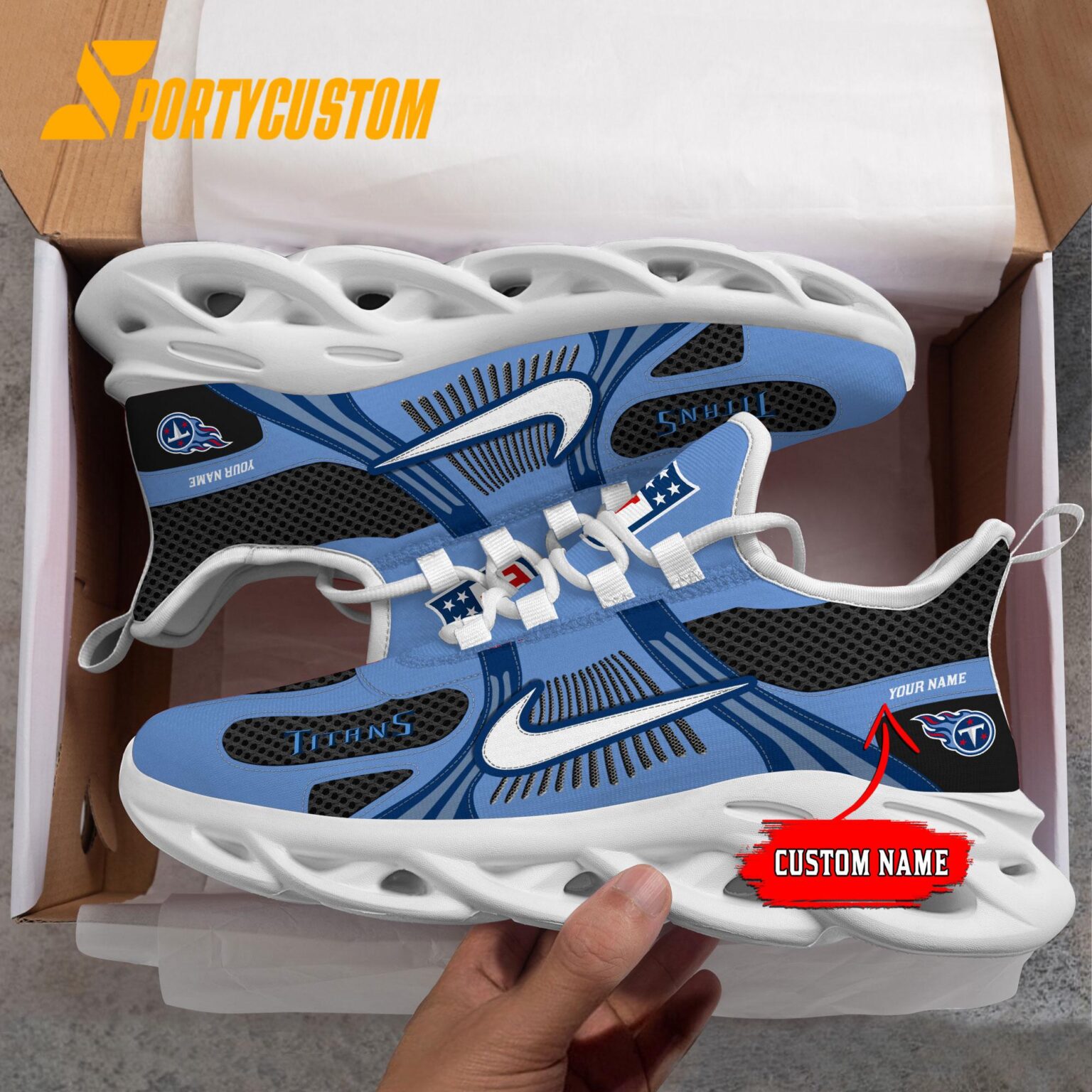 NFL Tennessee Titans Logo Football Team New Season Max Soul Shoes