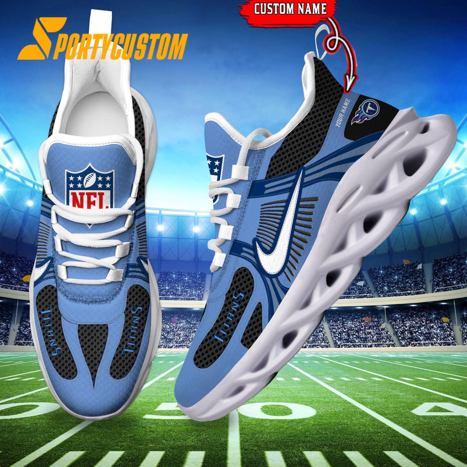 NFL Tennessee Titans Logo Football Team New Season Max Soul Shoes