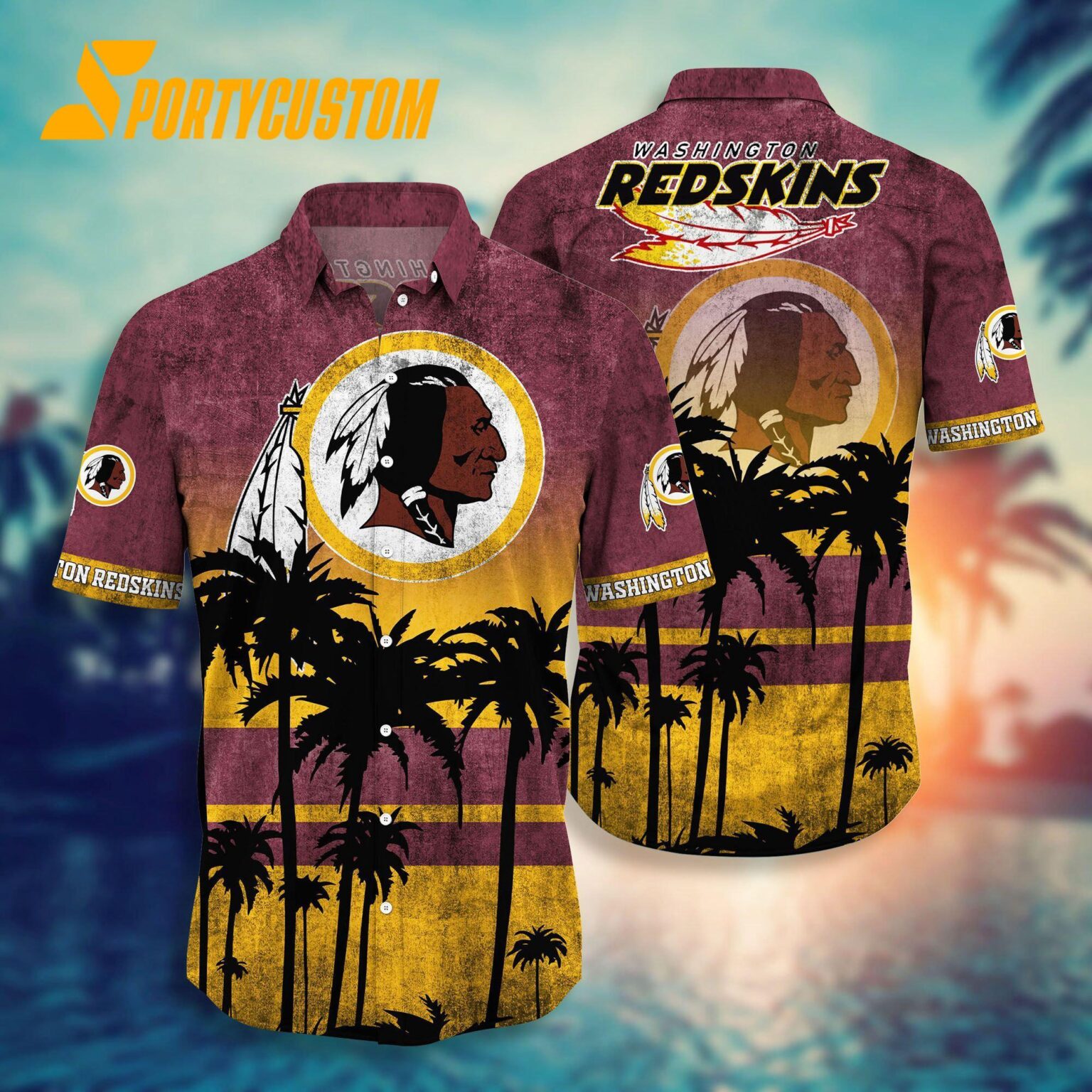 NFL Washington Redskins Palm Tree Summer New Hawaiian Shirt