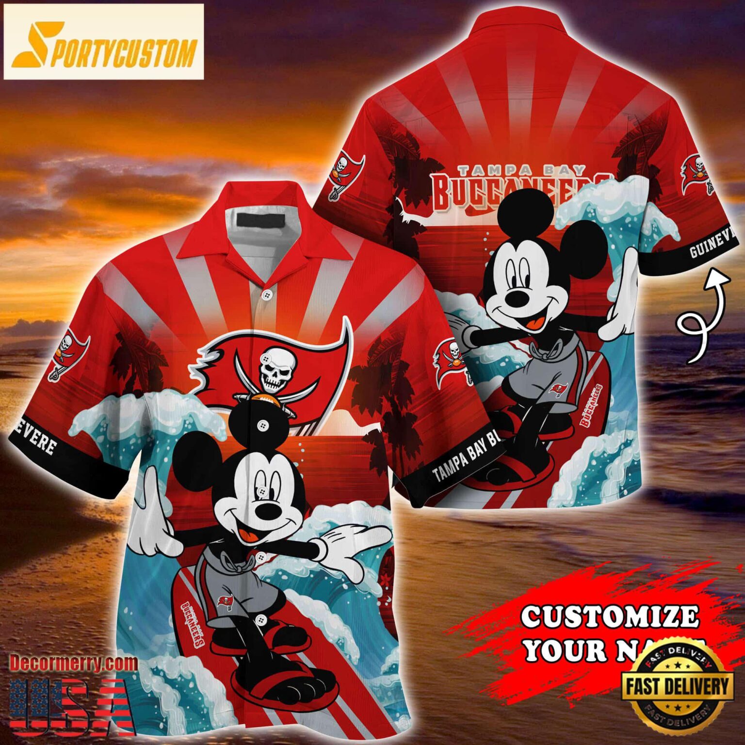 Tampa Bay Buccaneers Special Mickey Mouse Movies Design Summer Hawaiian Shirt, NFL Aloha Shirt