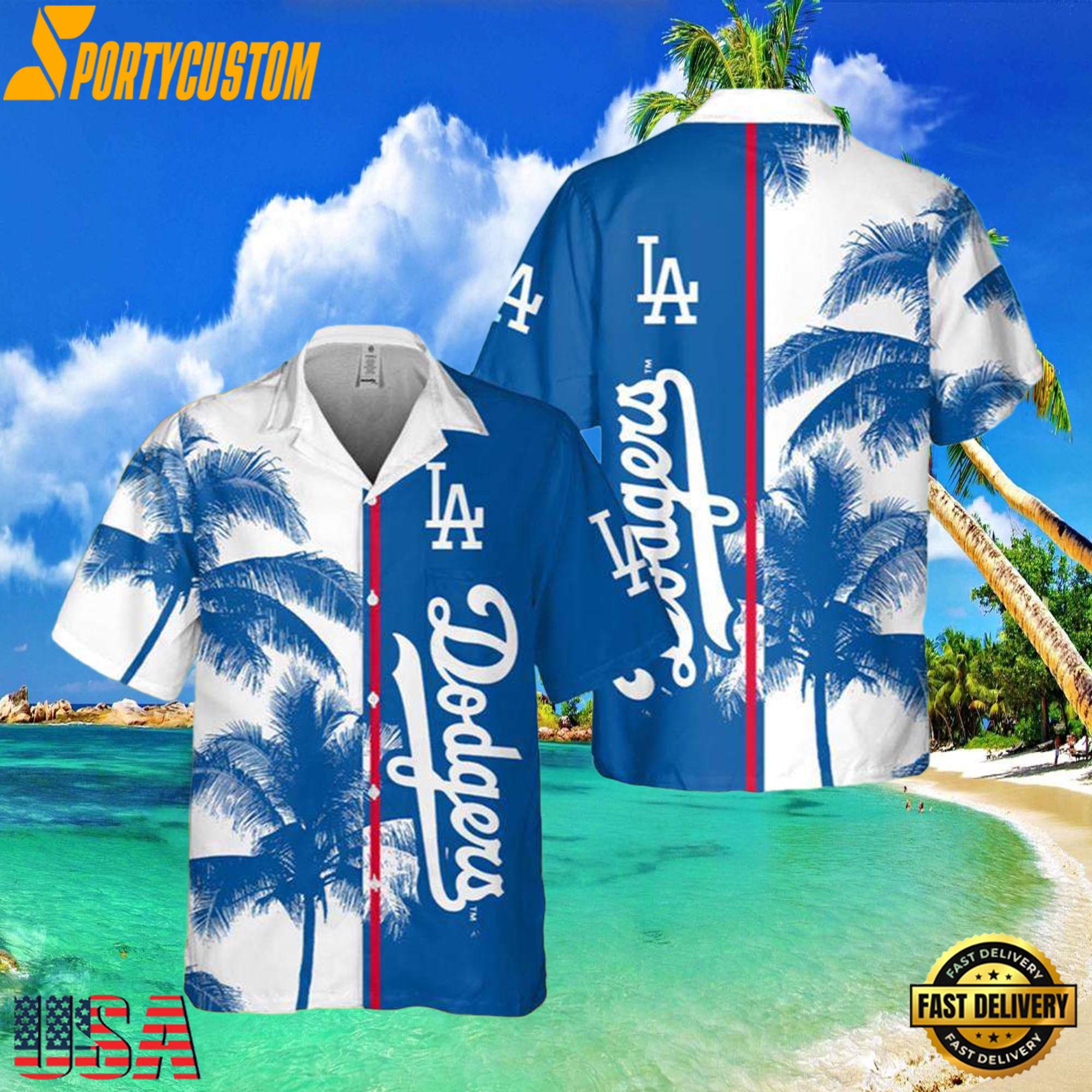 MLB Los Angeles Dodgers Palm Tree Hot Summer Hawaiian Shirt