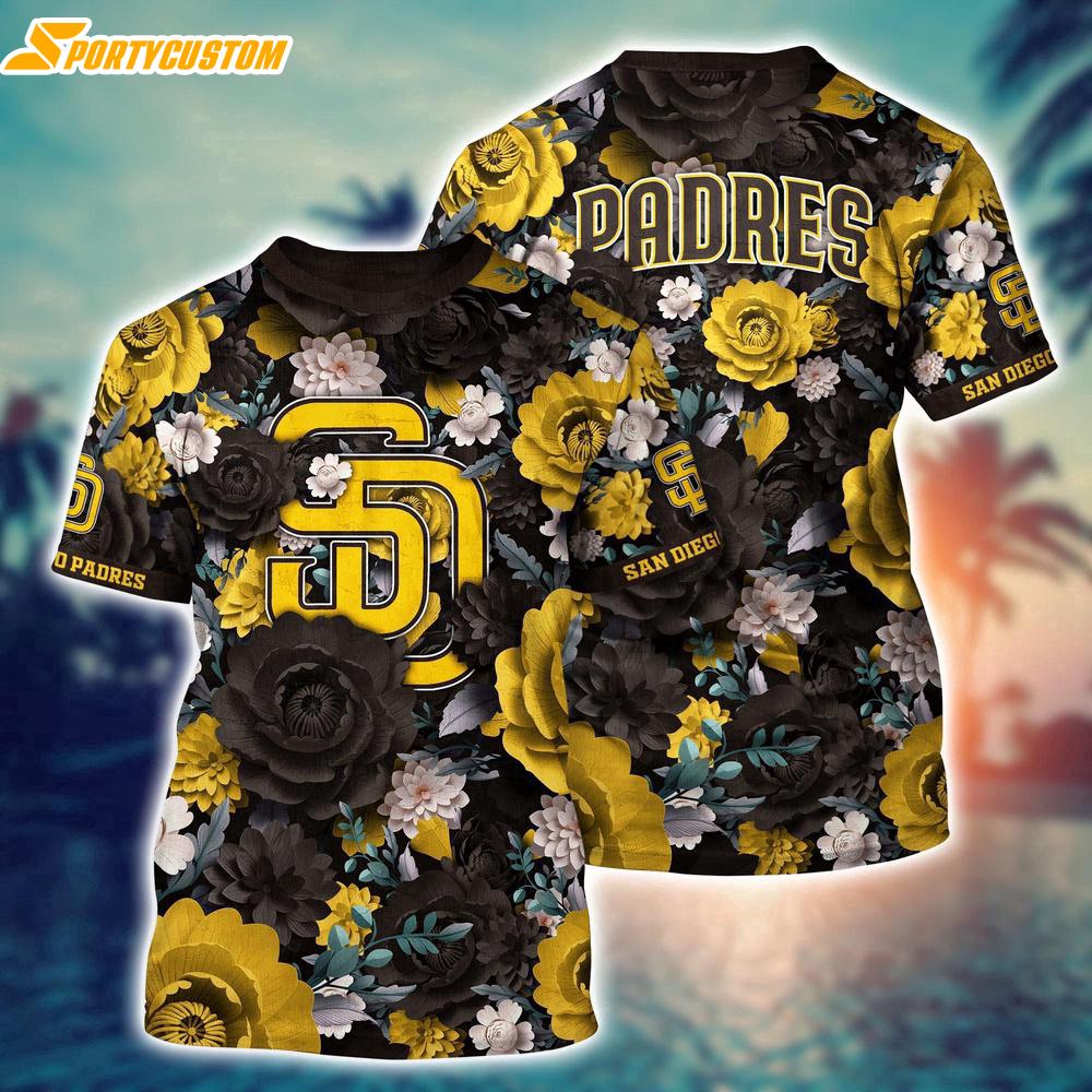 MLB San Diego Padres Tropical Twist For Sports Enthusiasts 3D T-Shirt
