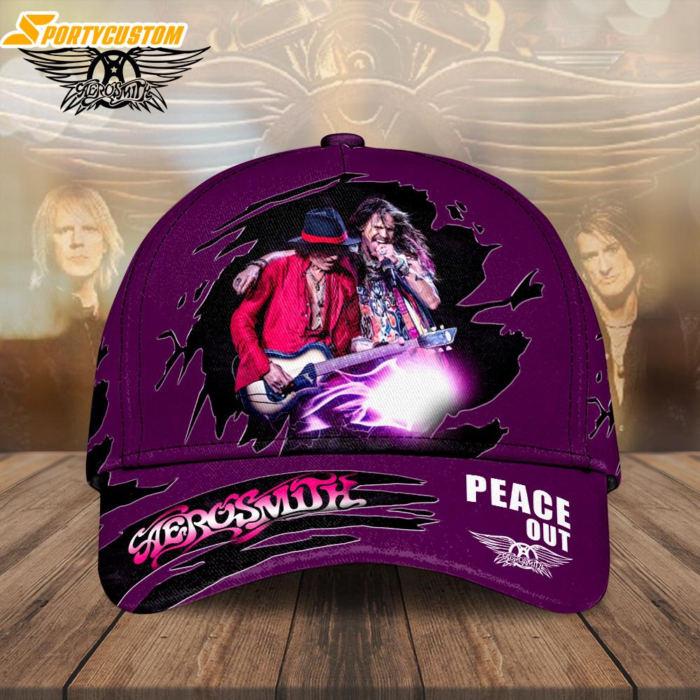 Aerosmith Music Peace Out Baseball Cap Print For Fans