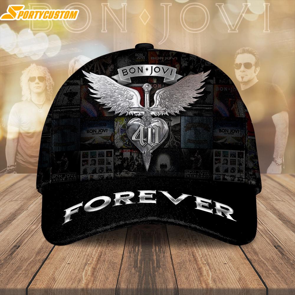 Bon Jovi Music 40 Pattern Baseball Cap Print For Fans