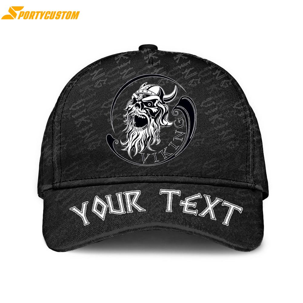 Custom Name Ancient Warrior Skull Classic Baseball Cap