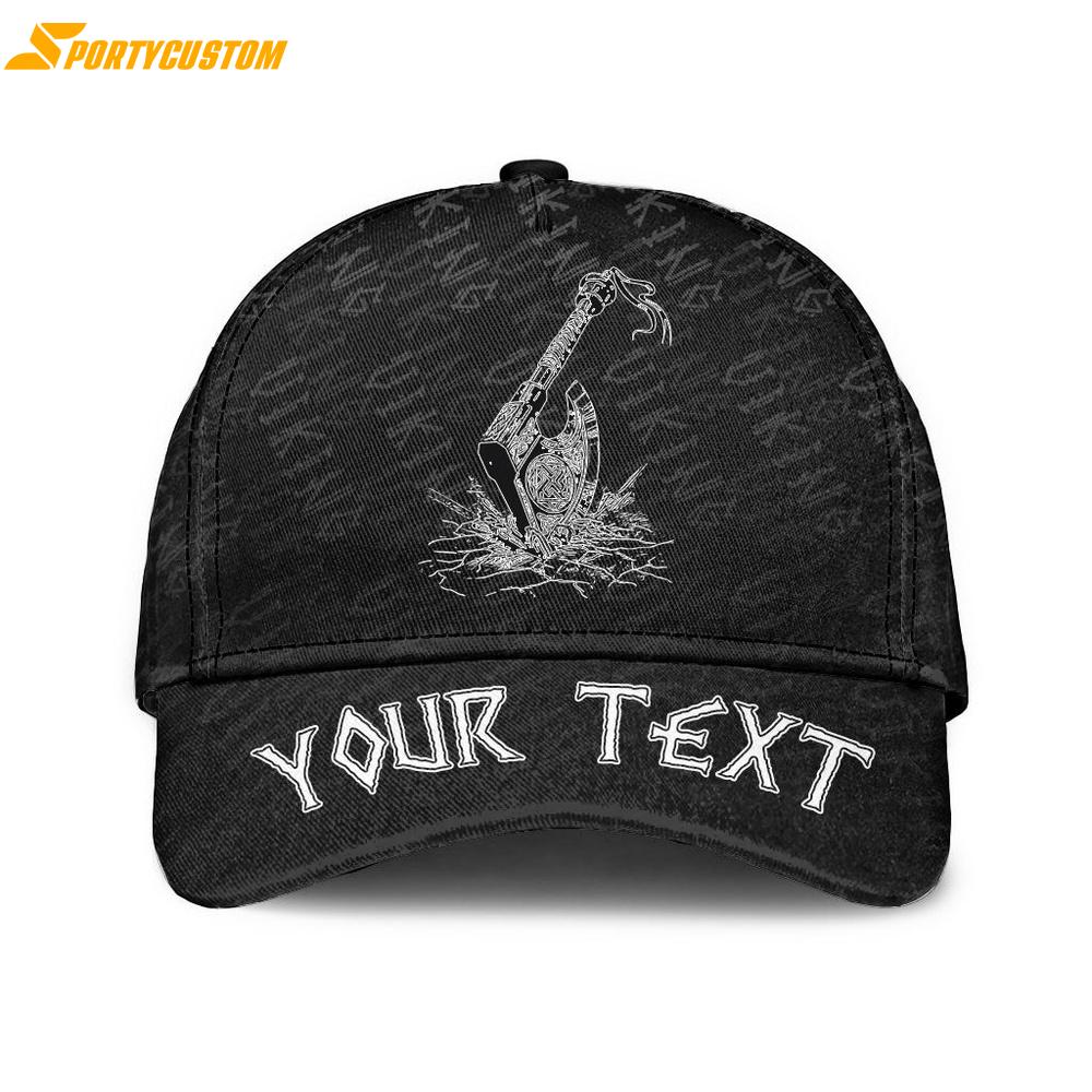 Custom Name Axe In The Celtic Art Thor’s Hammer Axe Viking Classic Baseball Cap