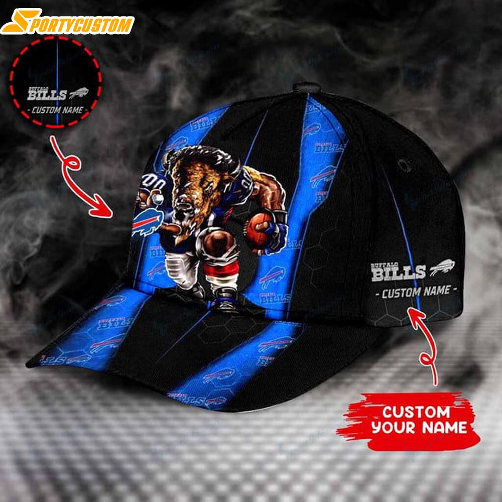 Custom Name Buffalo Bills Mascot Classic Baseball Cap