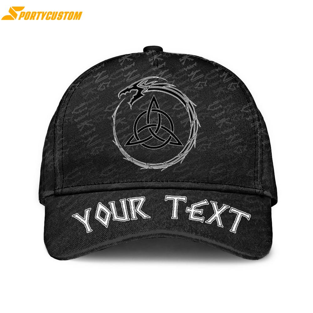 Custom Name Celtic Dragon , Trinity Classic Baseball Cap