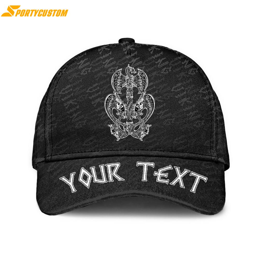 Custom Name Celtic Dragons Symbol Of The Viking Tattoo Classic Baseball Cap