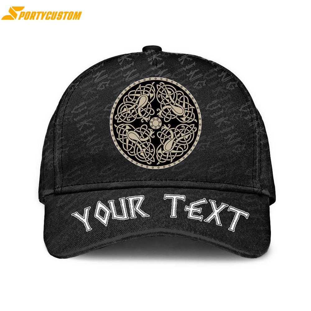 Custom Name Celtic Knot Tattoo Art And Helm Of Awe Classic Baseball Cap