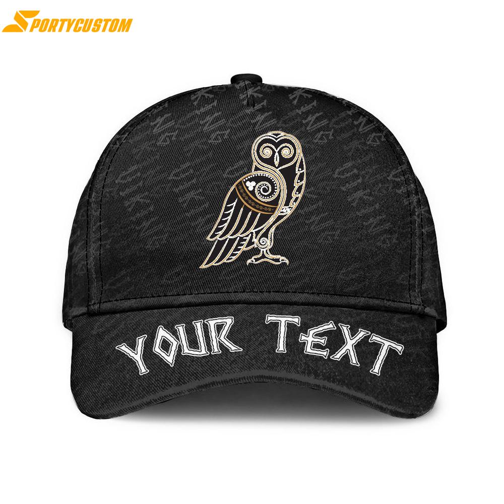 Custom Name Celtic Owl Classic Baseball Cap