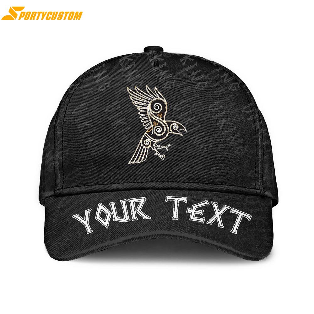 Custom Name Celtic Raven Ornament Classic Baseball Cap