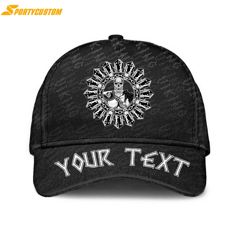 Custom Name Celtic Skull Warrior Dead Hero Classic Baseball Cap