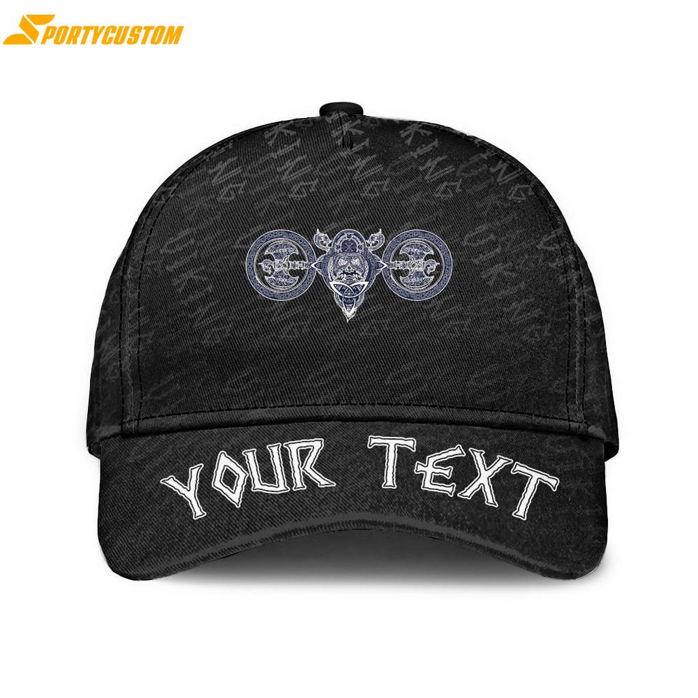 Custom Name Celtic Style North Warrior Head Classic Baseball Cap