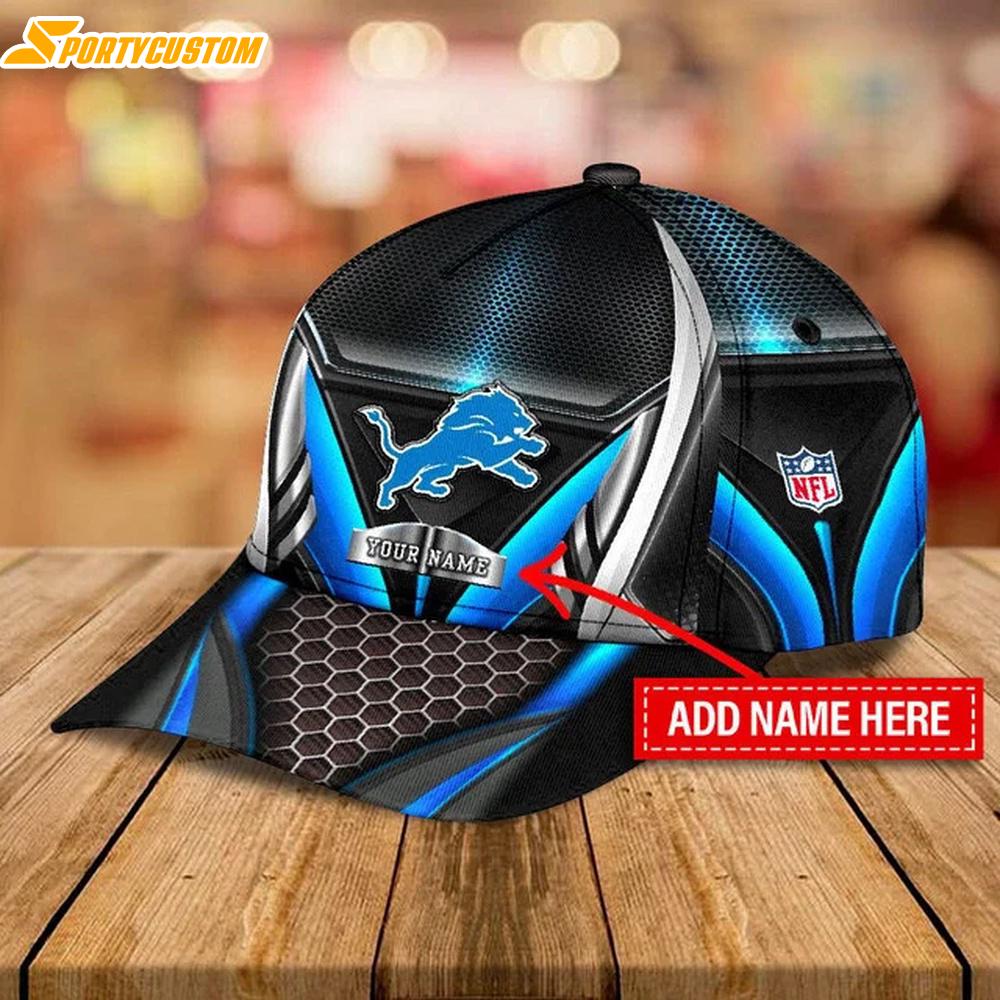 Custom Name Detroit Lions Team Classic Baseball Cap