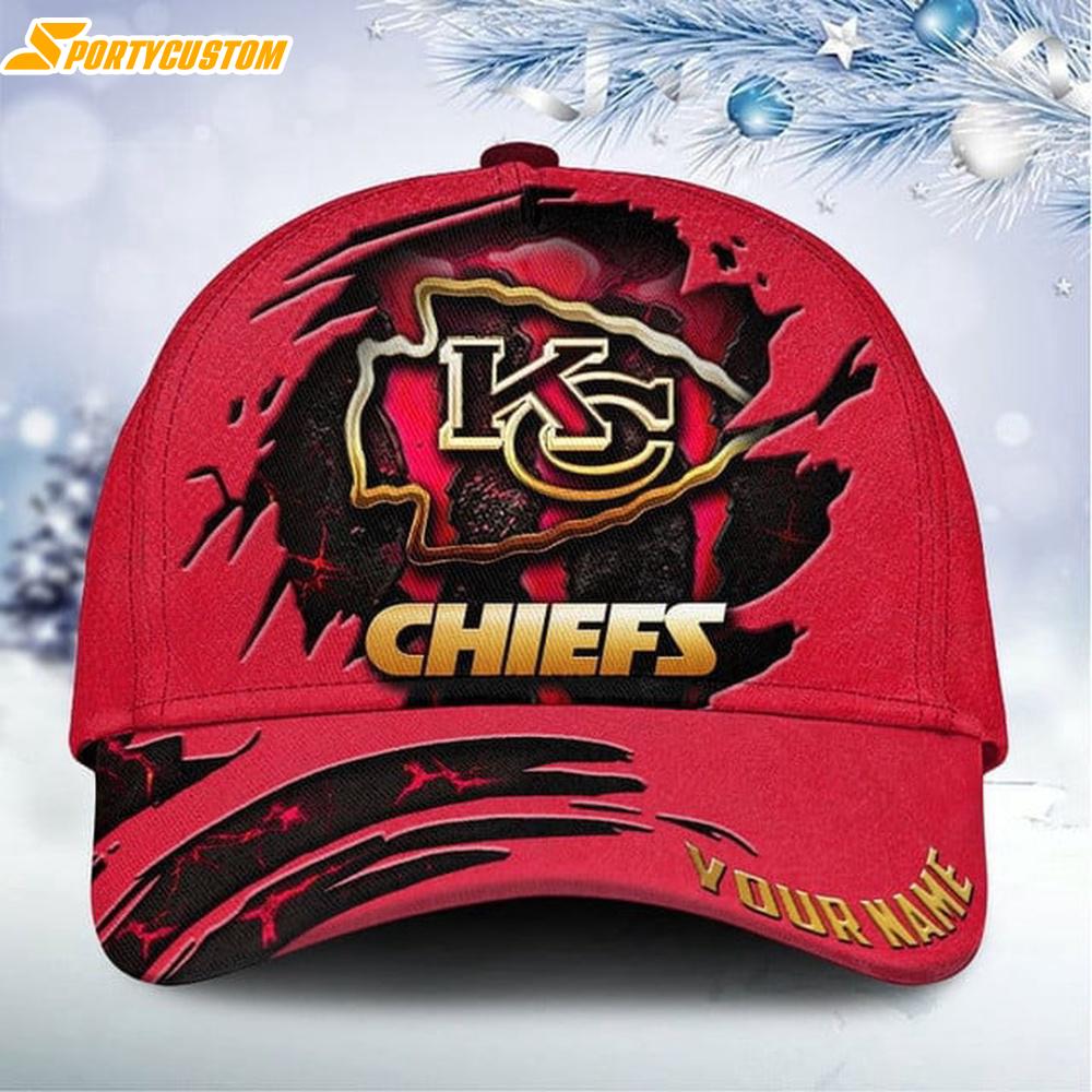 Custom Name Kansas City Chiefs Sport Football Classic Baseball Cap