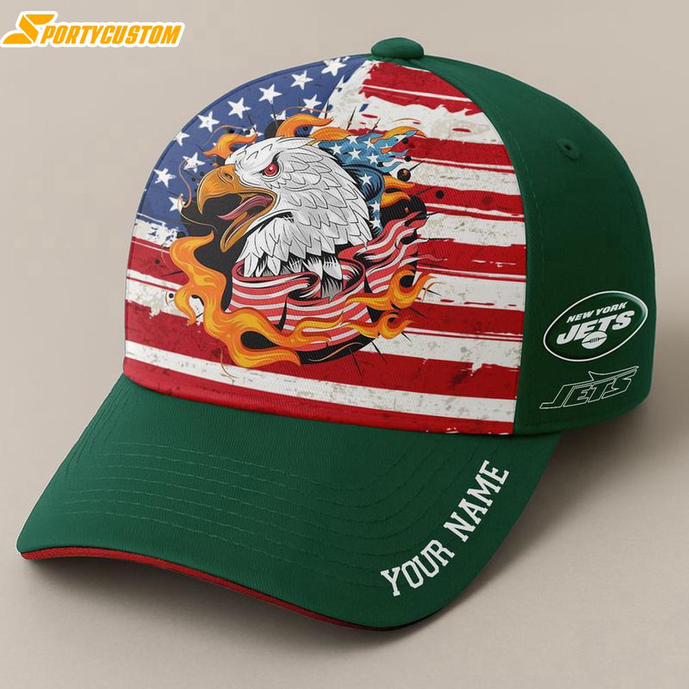 Custom Name New York Jets Independence Day Baseball Cap