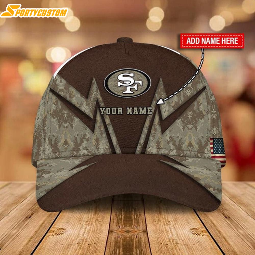 Custom Name San Francisco 49ers Camo Classic Baseball Cap