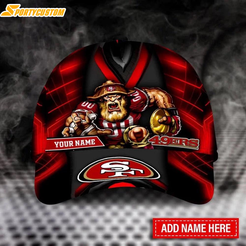 Custom Name San Francisco 49ers Mascot Classic Baseball Cap