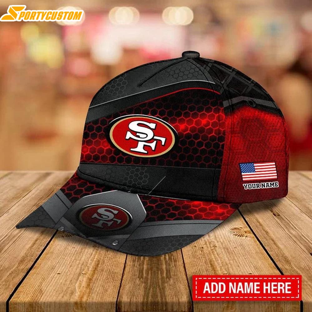 Custom Name San Francisco 49ers US Flag Classic Baseball Cap