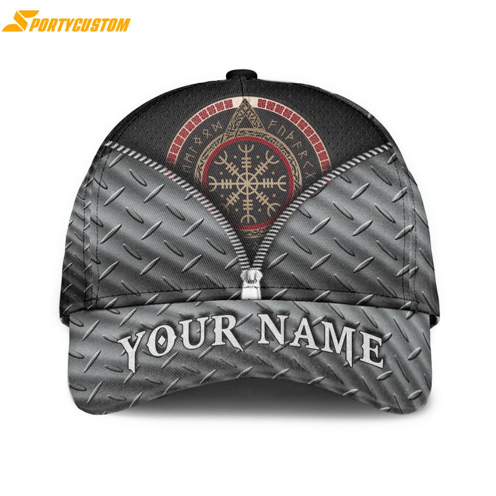 Custom Name Viking Helm of Awe Classic Baseball Cap