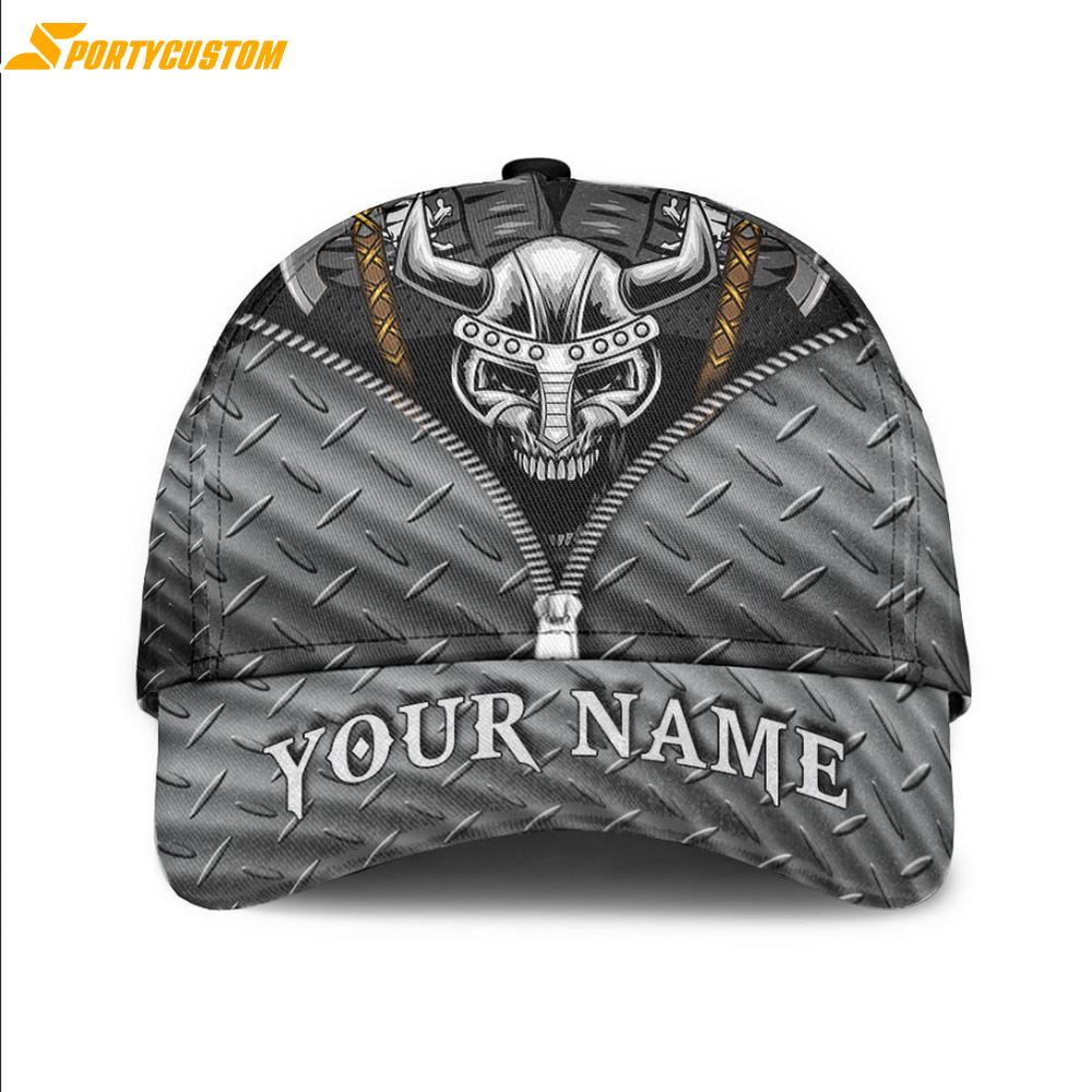 Custom Name Viking Helmet Head Classic Baseball Cap