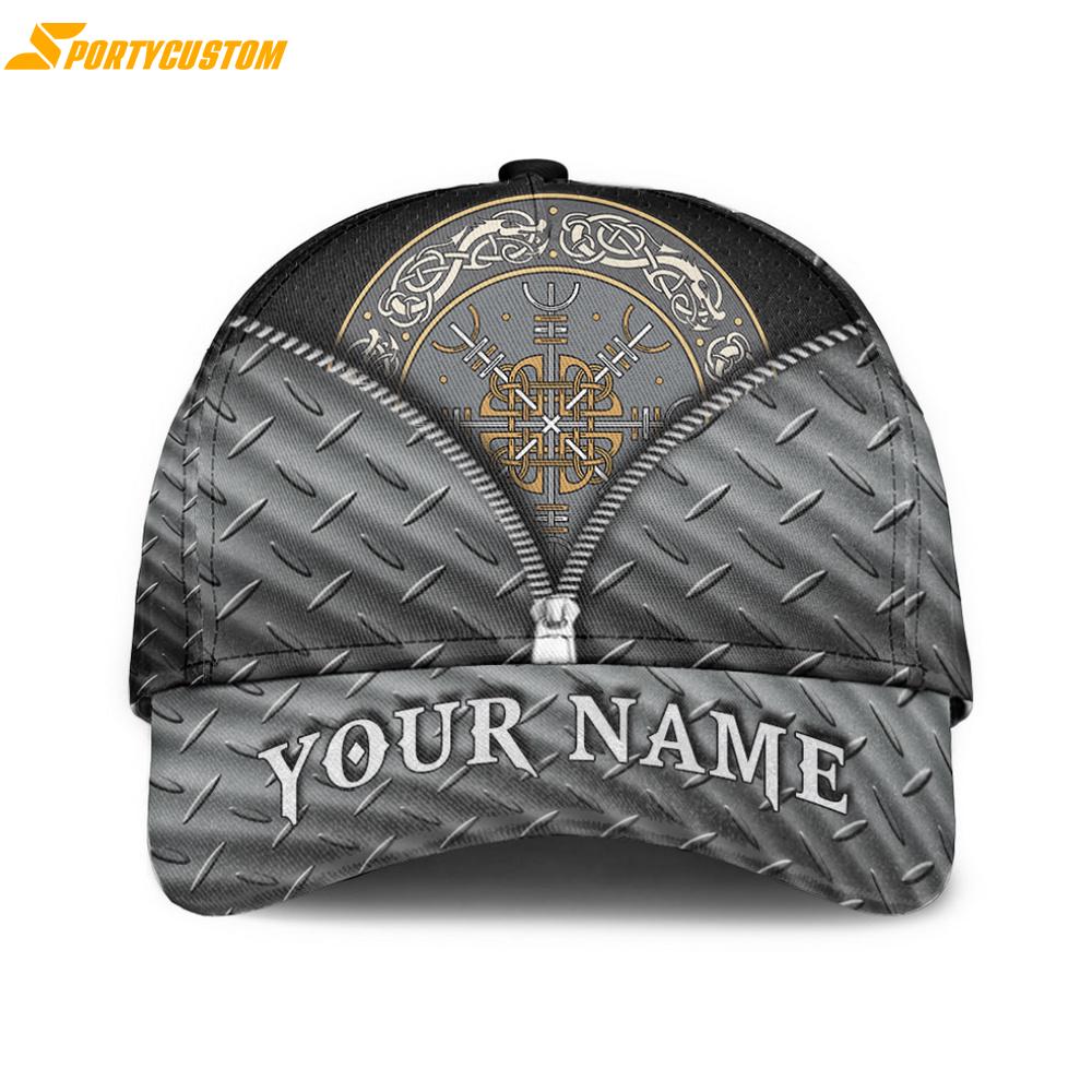 Custom Name Viking Shield Celtic Helm of Awe Classic Baseball Cap