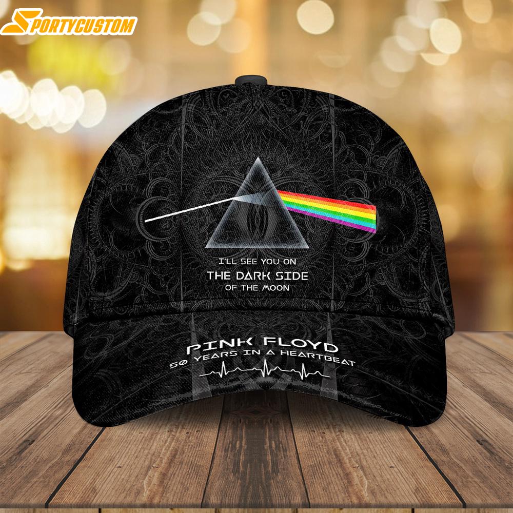 Pink Floyd Music 50 Years In A Heartbeat Baseball Cap Print For Fans