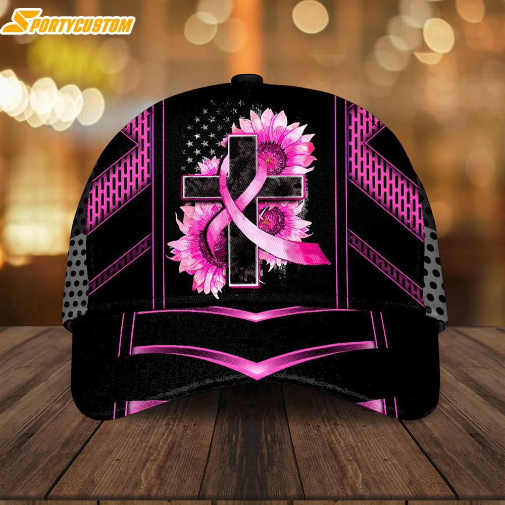 Breast Cancer Awareness Cross Baseball Caps