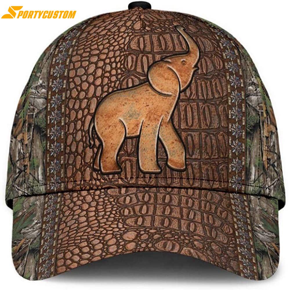 Elephant Animal Tree Dry Skin Style Classic Baseball Cap